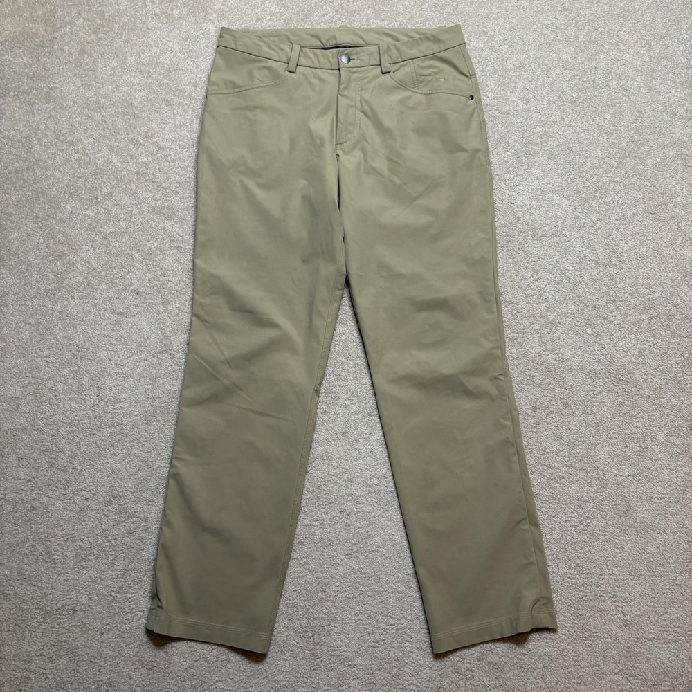 Lululemon ABC Pants Mens 34x31 Beige Chino Stretch 5 Pocket Casual Golf Travel
